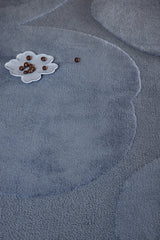 Marimekko Iso Unikko Dusty Blue Wool Rug