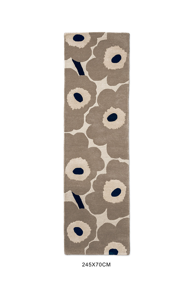 Marimekko Unikko Fawn Beige Floral Wool Rug