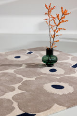 Marimekko Unikko Fawn Beige Floral Wool Rug