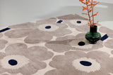 Marimekko Unikko Fawn Beige Floral Wool Rug