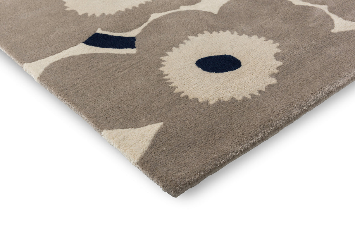 Marimekko Unikko Fawn Beige Floral Wool Rug