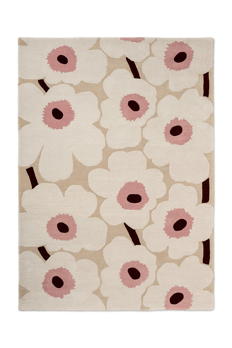 Marimekko Unikko Blush Pink Wool Rug
