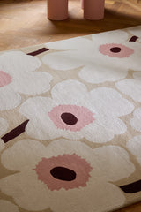 Marimekko Unikko Blush Pink Wool Rug