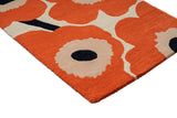 Marimekko Unikko Cinnabar Orange Wool Rug