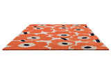 Marimekko Unikko Cinnabar Orange Wool Rug