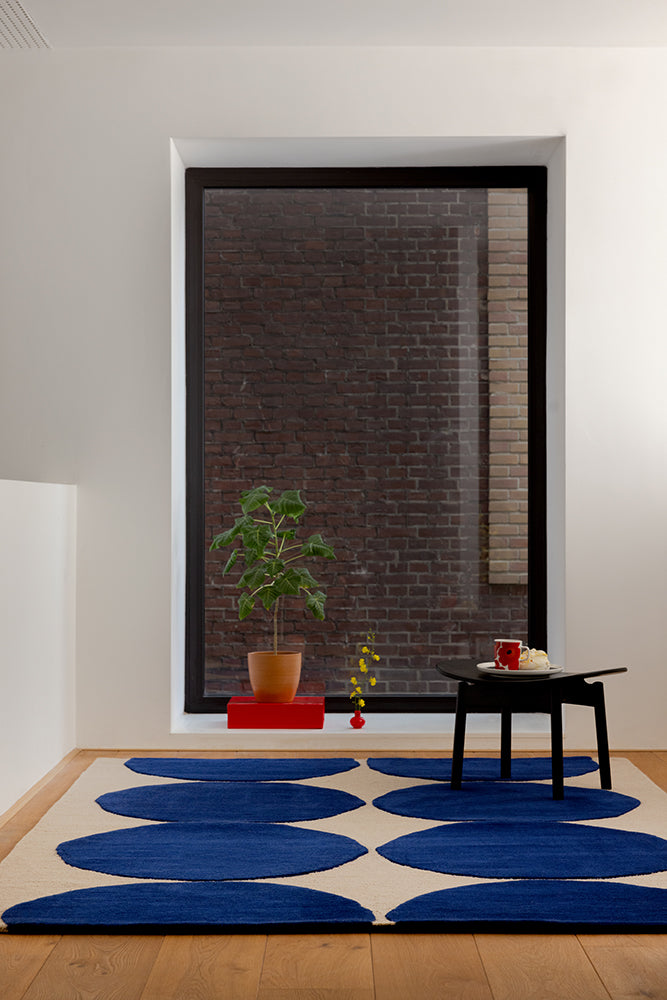 Marimekko Isot Kivet Cobalt Blue Wool Rug