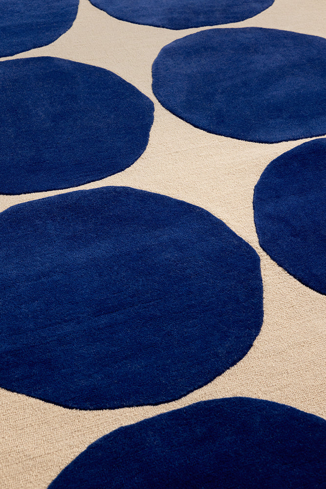 Marimekko Isot Kivet Cobalt Blue Wool Rug