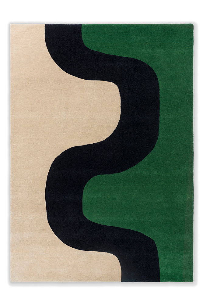 Marimekko Seireeni Emerald Green Wool Rug