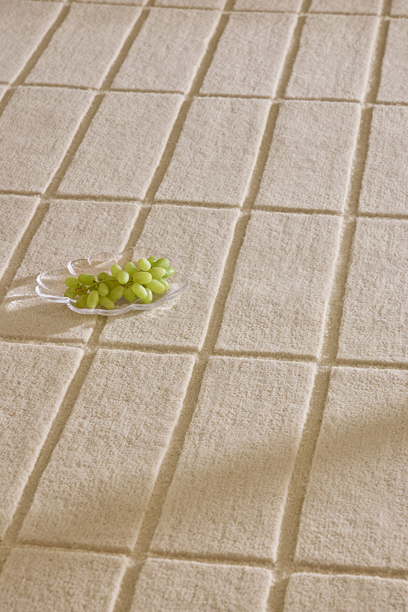 Marimekko Ivory Grid Wool Rug