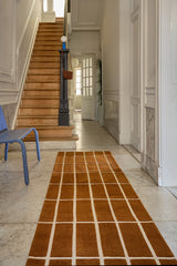 Marimekko Tiiliskivi Brown Grid Wool Rug