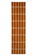 Marimekko Tiiliskivi Brown Grid Wool Rug