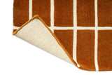 Marimekko Tiiliskivi Brown Grid Wool Rug