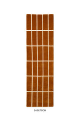 Marimekko Tiiliskivi Brown Grid Wool Rug