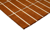 Marimekko Tiiliskivi Brown Grid Wool Rug