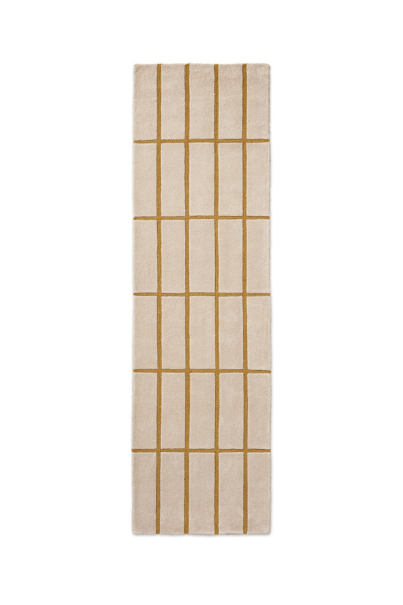 Marimekko Golden Bronze Grid Wool Rug