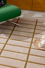 Marimekko Golden Bronze Grid Wool Rug
