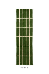 Marimekko Tiiliskivi Forest Green Grid Wool Rug