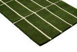 Marimekko Tiiliskivi Forest Green Grid Wool Rug