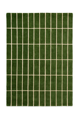 Marimekko Tiiliskivi Forest Green Grid Wool Rug