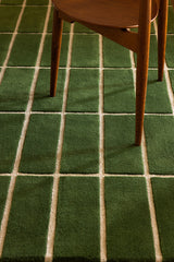 Marimekko Tiiliskivi Forest Green Grid Wool Rug