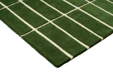 Marimekko Tiiliskivi Forest Green Grid Wool Rug
