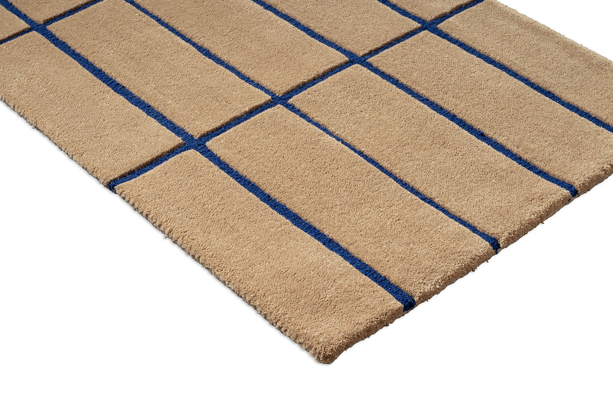 Marimekko Cobalt Blue Grid Wool Rug
