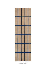Marimekko Cobalt Blue Grid Wool Rug