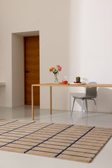 Marimekko Cobalt Blue Grid Wool Rug