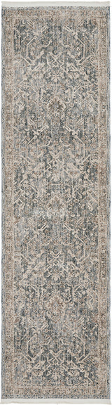 Alba Blue Fringed Rug