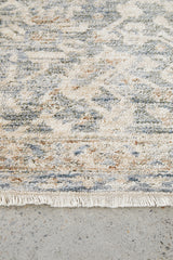 Alba Blue Fringed Rug