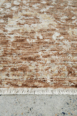 Almond Clay Fringed Rug