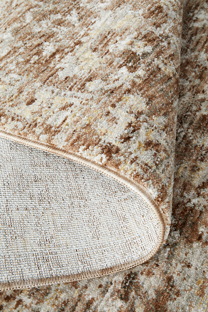 Almond Clay Fringed Rug