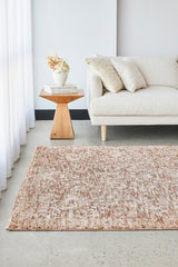 Almond Clay Fringed Rug