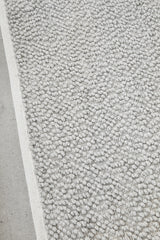 Loop Grey Wool Blend Boucle Rug