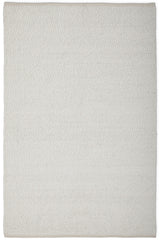 Loop White Polyester & Cotton Boucle Rug