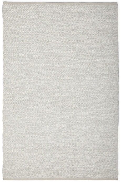 Loop White Polyester & Cotton Boucle Rug