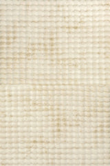 Faux Fur Ribbed Natural Washable Rug