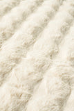 Faux Fur Ribbed Natural Washable Rug