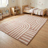 Terracotta Brown Arch Memory Foam Rug