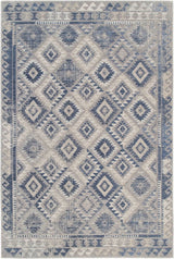 Camila Chequerboard Blue Outdoor Rug