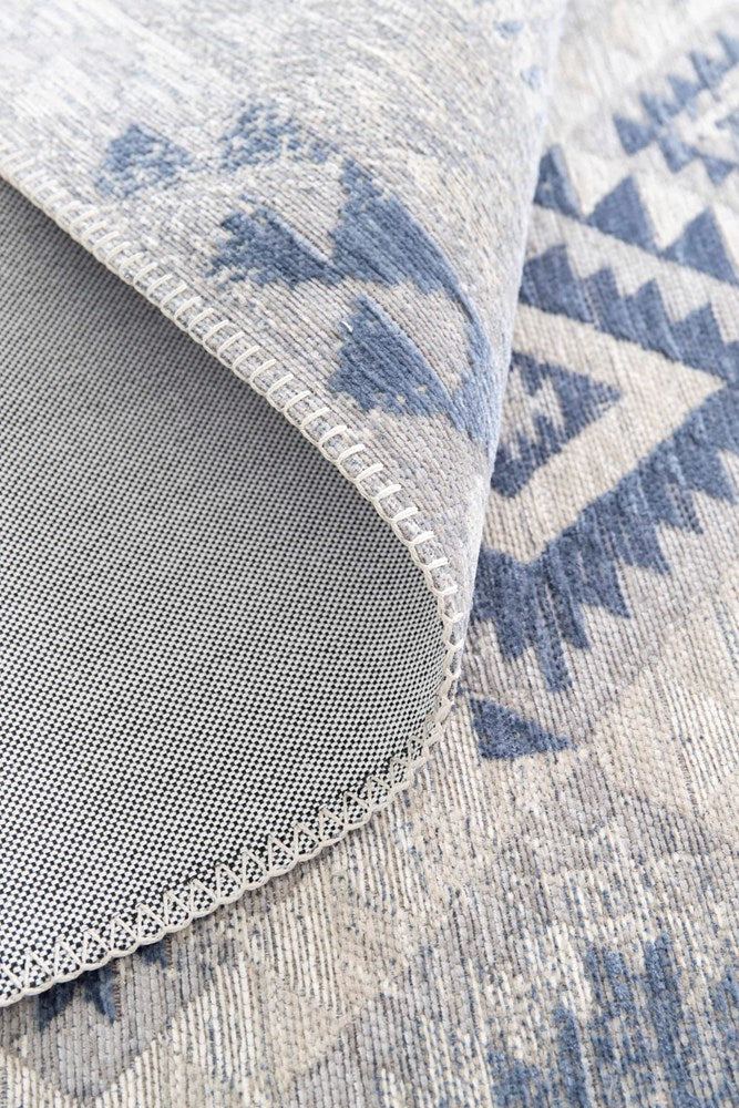 Camila Chequerboard Blue Outdoor Rug – Lost Design Society