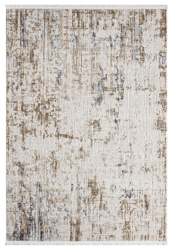 Tawny Abstract Tassel Rug