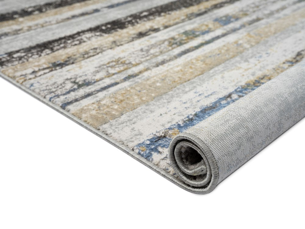 Tranquil Stride Blue & Gold Rug