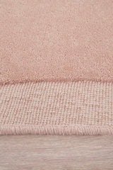 Dusty Pink Curved Woollen Rug