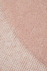 Dusty Pink Curved Woollen Rug