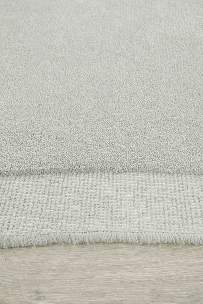 Dove Curved Woollen Rug