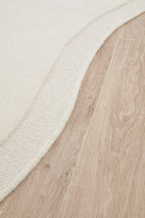 Linen Curved Woollen Rug
