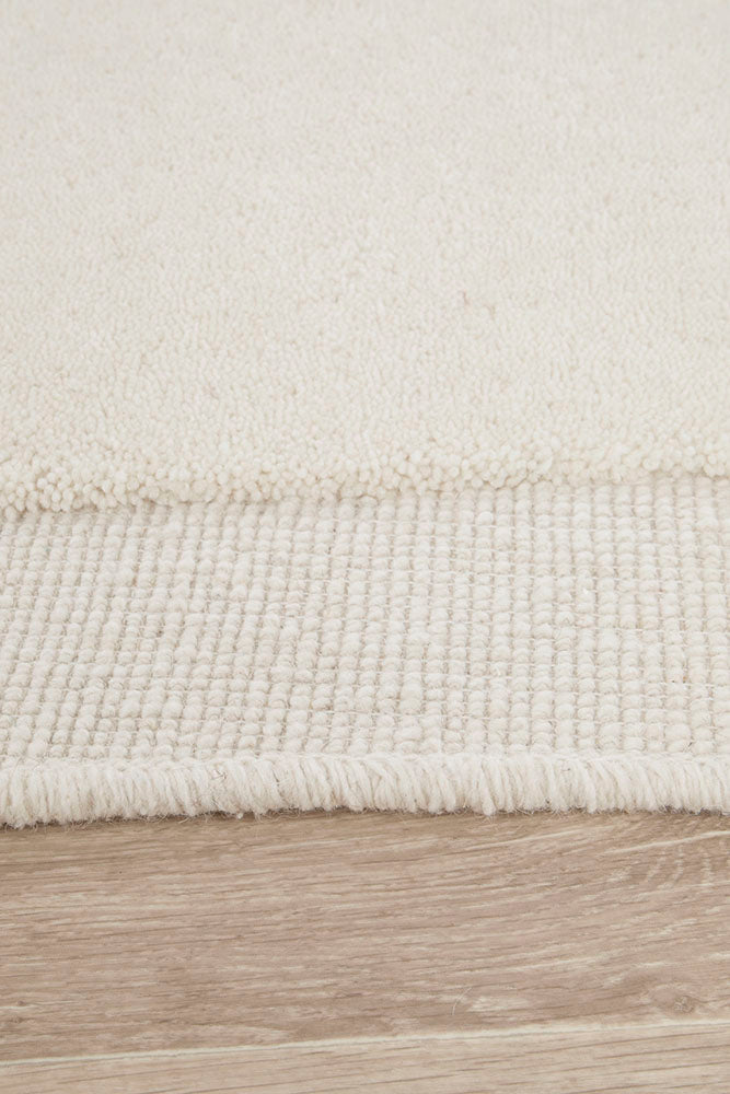 Linen Curved Woollen Rug