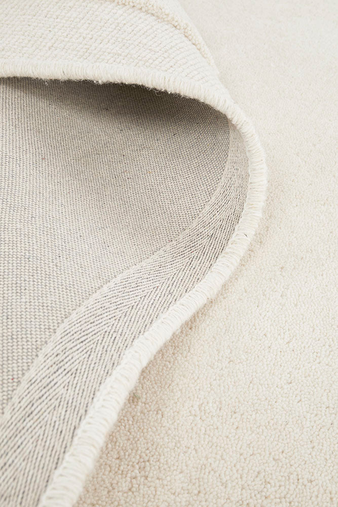 Linen Curved Woollen Rug