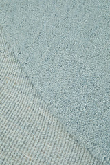 Mist Blue Curved Woollen Rug